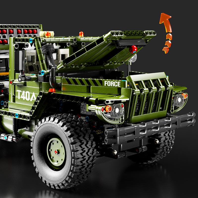 2268PCS Green Artillery Vehicle Building Blocks Toys Model Rocket Launcher Assemble Bricks Toy Sets For Kid Ornament Gifts