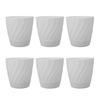 6pcs Plastic Flower Pot Gardening Plant Container Lightweight Plastic Planter for Home Balcony