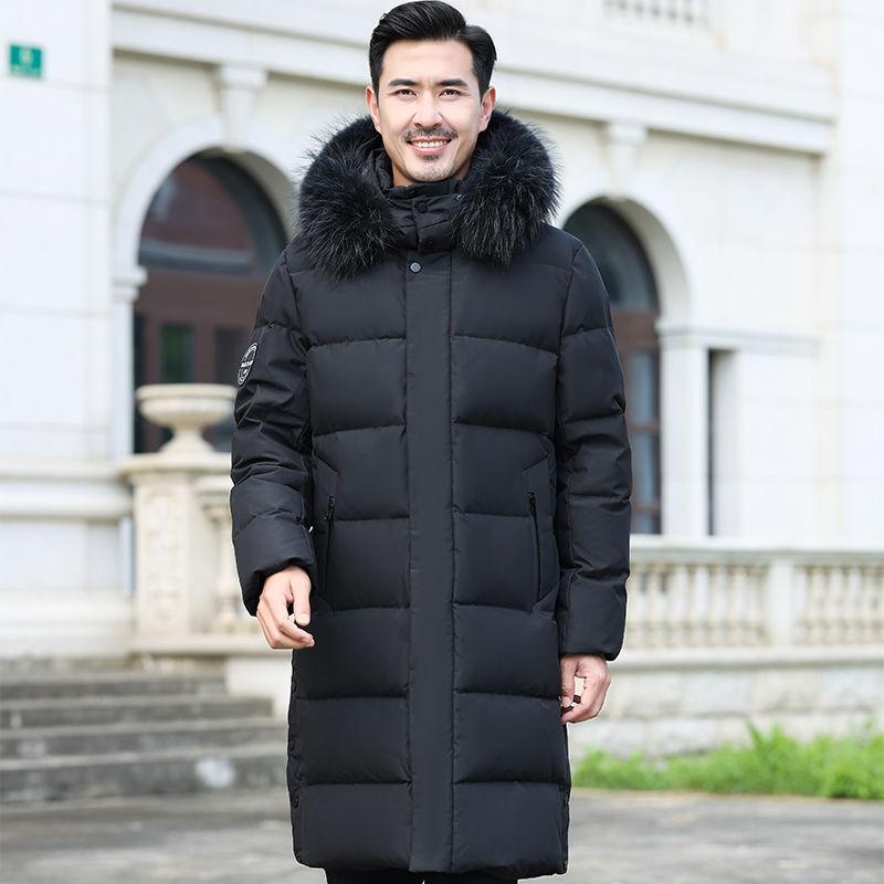 

Утолщенная длинная пуховая куртка для мужчин среднего и пожилого возраста, зимнее пальто, зимняя куртка больших размеров для холодной погоды 5XL