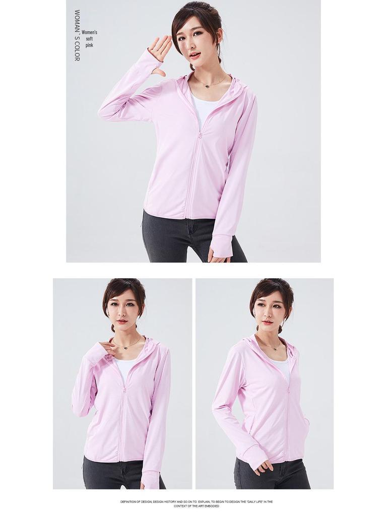 Erkek ve Kadın UPF 50+ Buz İpeği Uzun Kollu Güneş Koruyucu Ceket