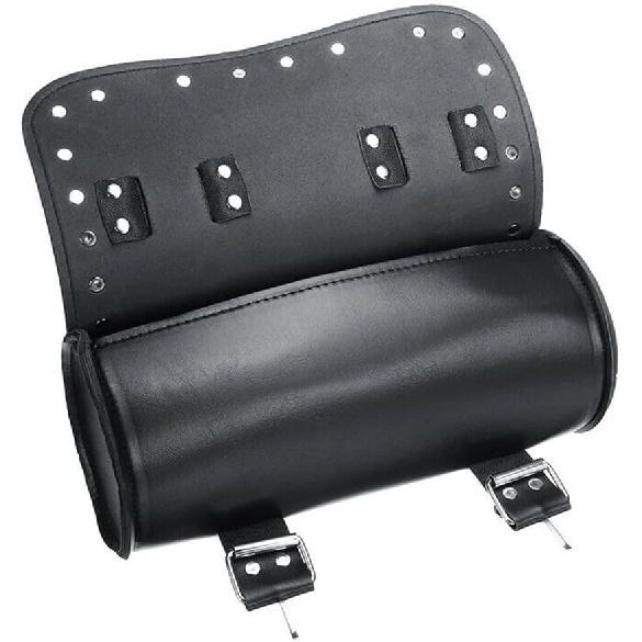 Motorcycle Tool Bag Universal Fork Bag PU Leather Saddlebag Front Fork Handlebar Sissybar Storage Roll Pouch for Harley Davidson Dyna Softail