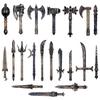 MOC Medieval Weapon Accessories for Building Blocks - Sword Shield Bow Axe Hammer Spear Gun Set