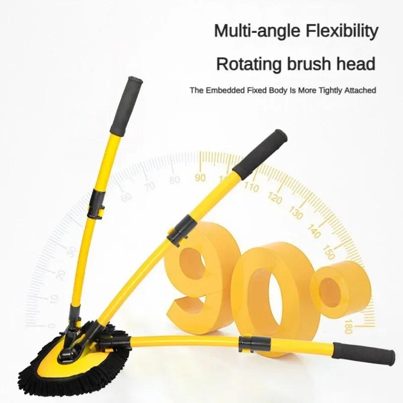 Car Wash Brush Cleaning Tool Telescopic Long Handle Mop Chenille Broom Detailing Brush Adjustable Super Absorbent Car Accessory