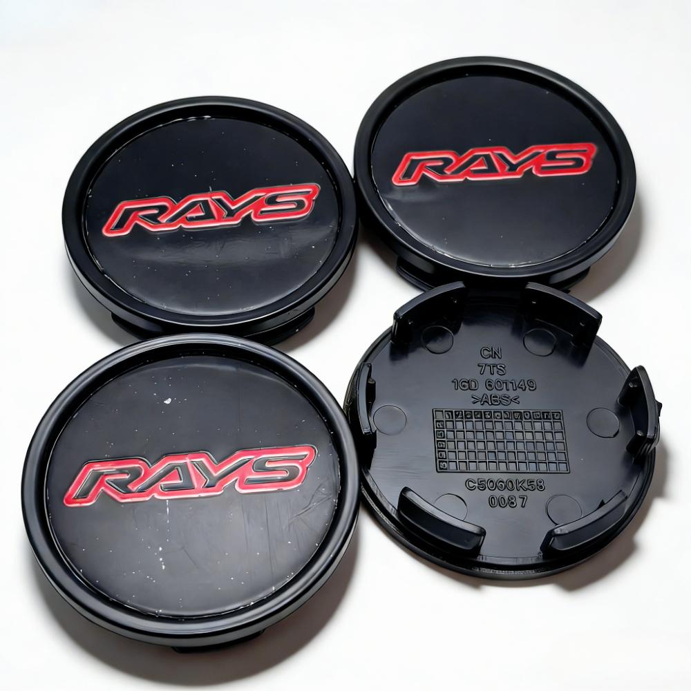 

4 шт. Логотип Rays Racing Емблема Ковпачки Центральних Отвір Дисків Коліс Автомобіля 58 мм Затискачі 53 мм Обід Ковпачки Ступиці Колеса Пильовик Ковпачок Ступиці Колеса Заміна Авто Аксесуари RAYS Badge&4pcs K58 Wheel Caps
