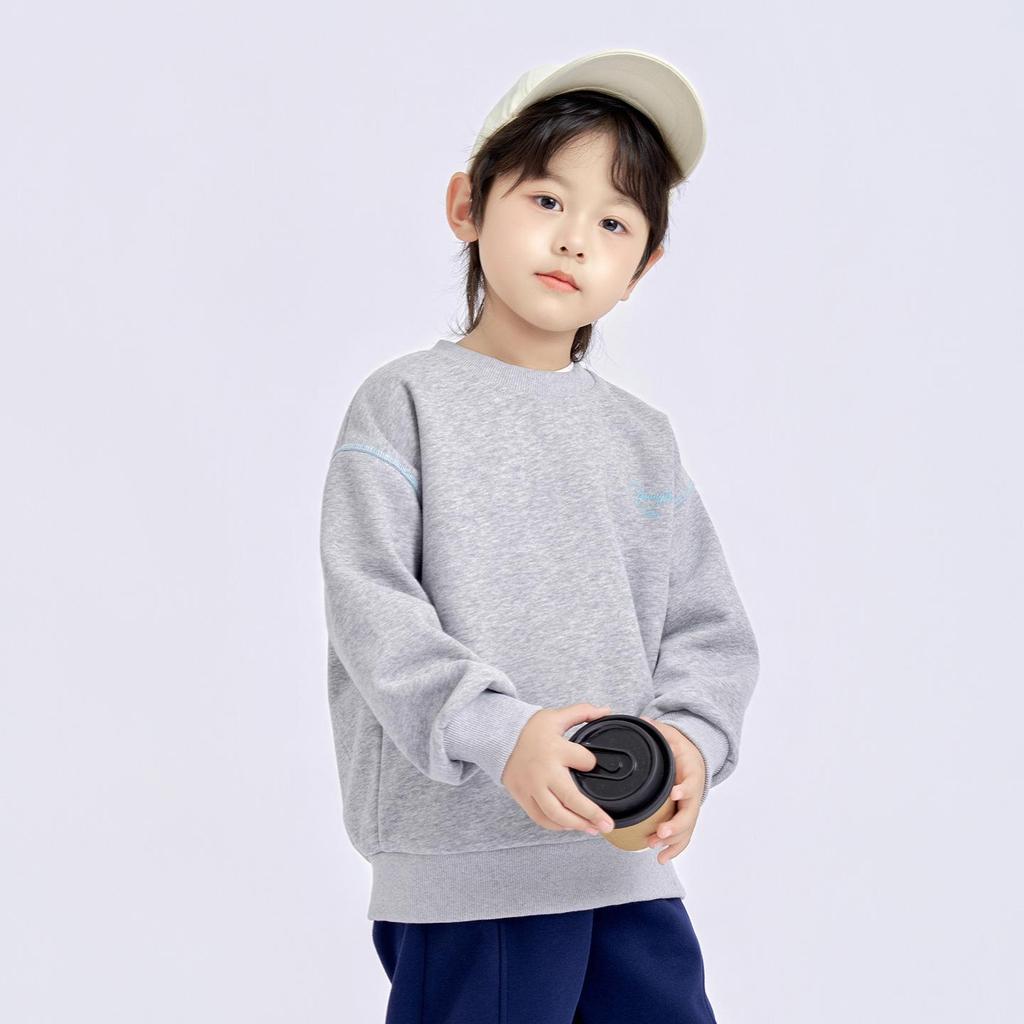 2025 Spring & Autumn Kids' Korean Fashion Sweatshirt: Boys' Long-Sleeve, Round Neck Pullover for Big Kids
