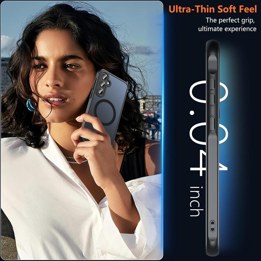 Hülle für Magsafe Magnetisches Kabelloses Laden Matte Harte Abdeckung für Samsung Galaxy A35 A55 5G A56 A36 A54 A34 A26 A16 A17 A07 A14