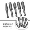 Hex Shank Rotary Steel File Drill Bits Burrs Grinding Grooved Sanding Engraving