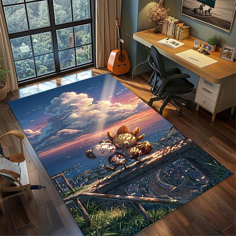 

Large Area ONE PIECE Carpet Non Slip Washable Floor Mat Bedroom Gamer Room Home Decor kwq3 60x90cm