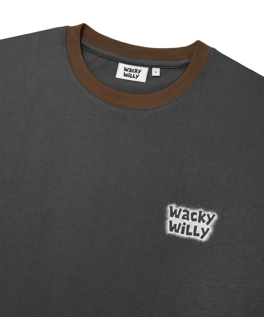 WACKY WILLY Raglan Long Sleeve Grey