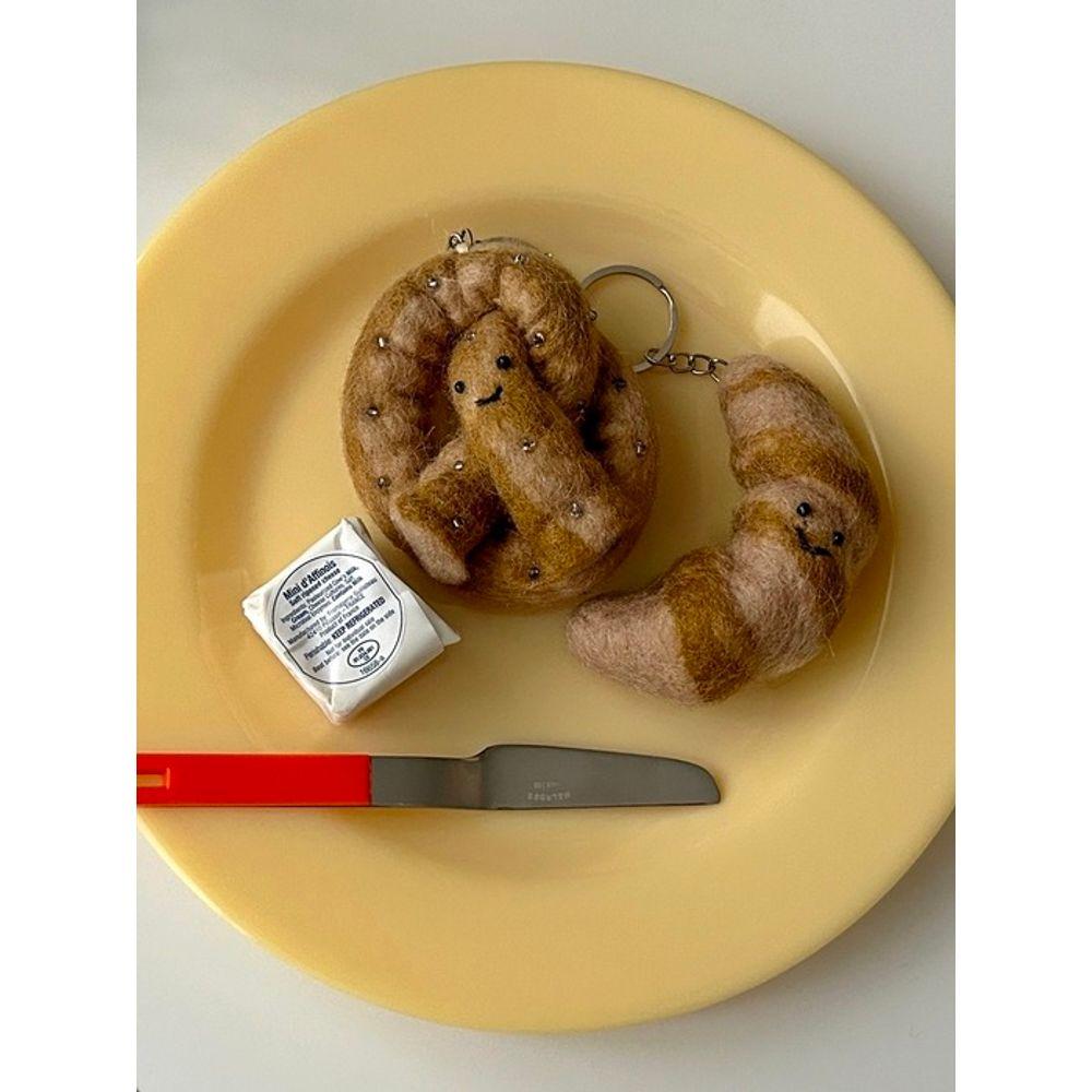 Elegant Bord Bröd Vänner Nyckelring 3 Typer Nyckelring Handgjord Docka