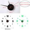 Creative minimalist glowing clock no-drill frameless silent hanging clock living room bedroom wall sticker decoration clock