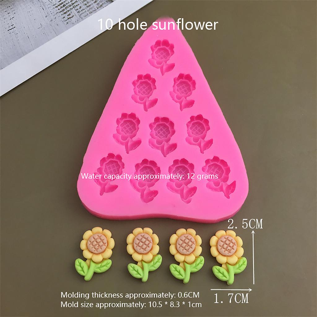 3D Flower Silicone Mold for Mousse Cake Chocolate Creative Ice Tray Nonstick Flexible for Home Baking Decoration