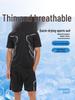 Herren Eisseide Schnelltrocknender Sportanzug: Kurzarm-T-Shirt & Shorts für Laufen und Fitness
