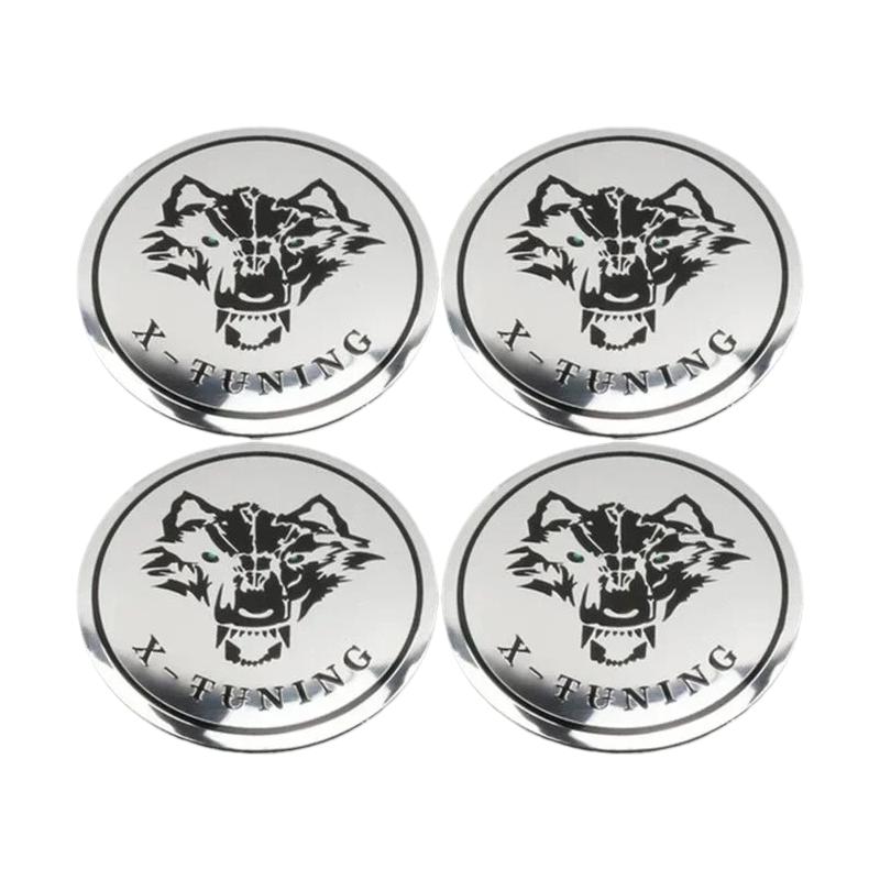 

4pcs Wolf Logo Emblem Universal Car Wheel Center Caps 60MM Wheels Hub Cap Rim Hubcaps Dust Cover Replace Accessories