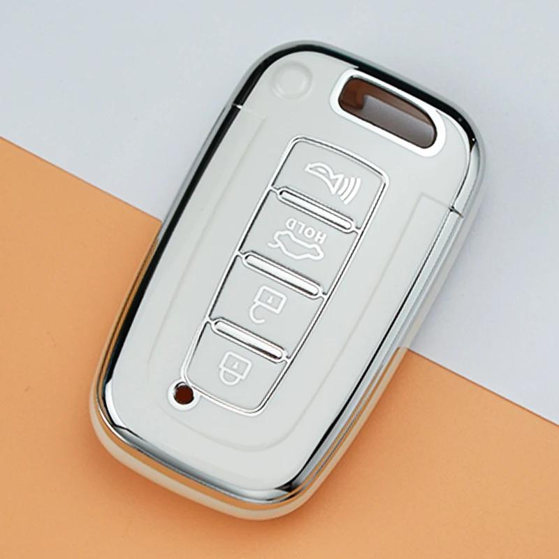 3/4 Buttons Fit For Hyundai Genesis Coupe Sonata Ix35 Fit For Kia Forte Sportage K2 K5 Soft Tpu Auto Intelligent Key Fob Remote Housing Cover Case
