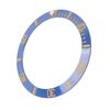 Watch Bezels Inserts Blue Circle with Gold Words Ceramics Watch Dial Bezel Ring for Replacements