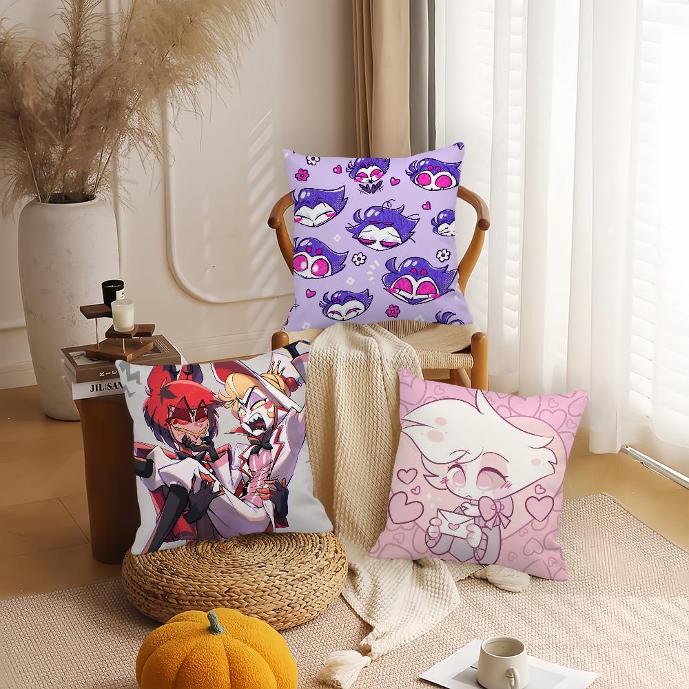 Cartoon H-Helluva B-Boss Pillow Case Home Decoration Cushion Cover Suitable For Bedroom Car Office Sofa
