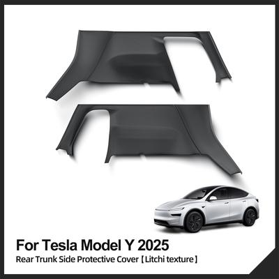 Dla Tesli Model Y Premiera 2025 Juniper Boczne Nakładki Ochronne na Boki Tylnego Bagażnika zapobiegające kopnięciom Zestaw Ochronny Pełne Pokrycie Mata Antybrudna do Samochodu 4 Sztuki Czarny