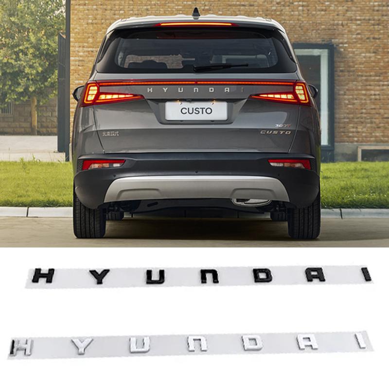 ABS Car Trunk Sticker for Hyundai Elantra Tucson Santa Fe Sonata I30 I20 Ix25 Ix35 N Line Front Badge Rear Letter Accessoire AG3