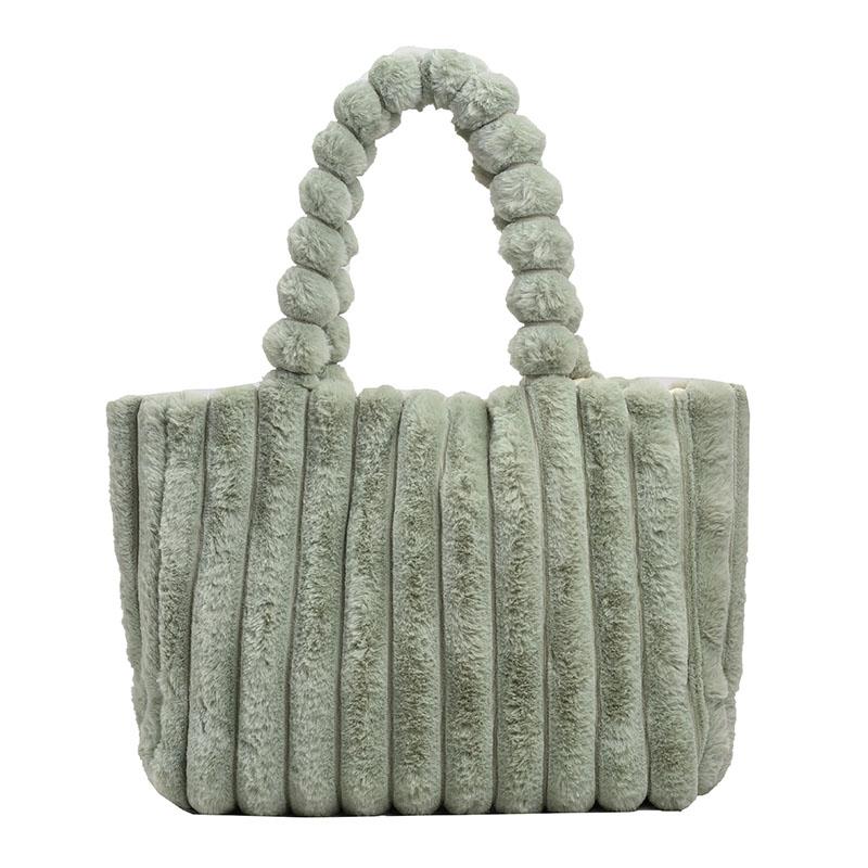 Autumn Winter New Collection Fashion Fur Velvet Bag Personality Simplicity Solid Color High Capacity Versatile Shoulder Bags