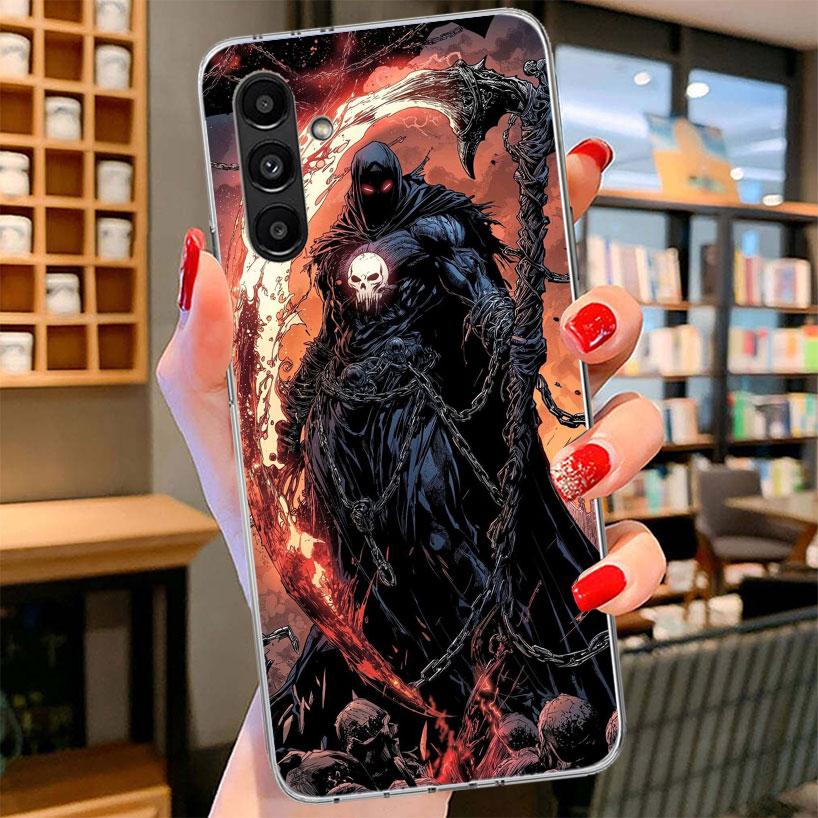 Death Grim Reaper Skull Scythe Phone Case For Samsung Galaxy A17 A37 A57 A16 A26 A36 A56 A15 A25 A35 A55 A14 A24 A34 A54 A13 A23