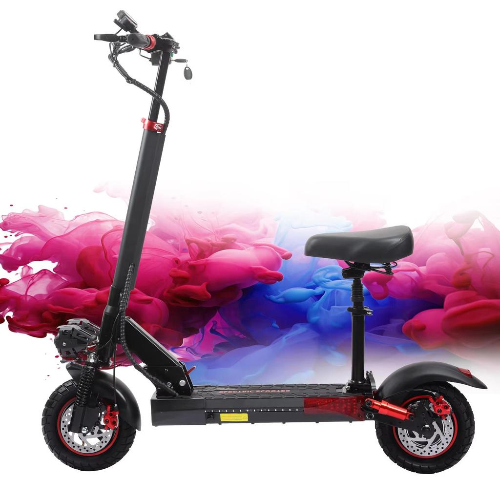 New Electric Scooter J-01 800W Motor 48V15AH Battery With Seat E-Scooter Adult 10" Tire City Commuter All-Terrain Fold Scooters