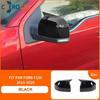 2PCS Glossy Black Rear View Mirror Covers Shells Guard Decor For 2015+ Ford F150