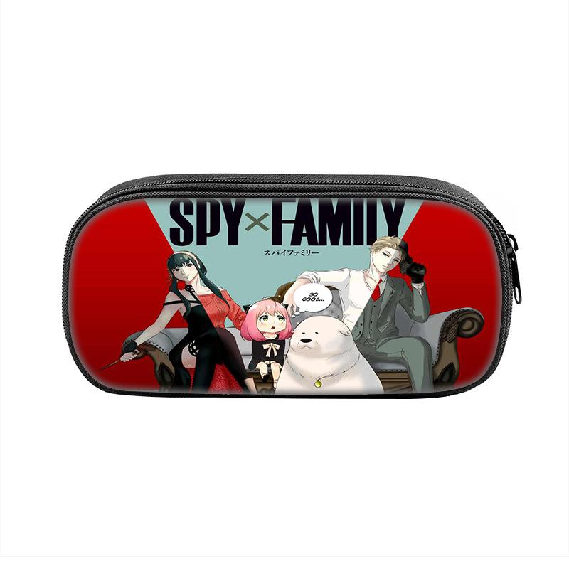 SPY×FAMILY Pennenbakje Tas voor Student Grote Capaciteit Schoolbenodigdheden Rits Spel Potloodzakjes Verjaardagscadeau voor Kinderen