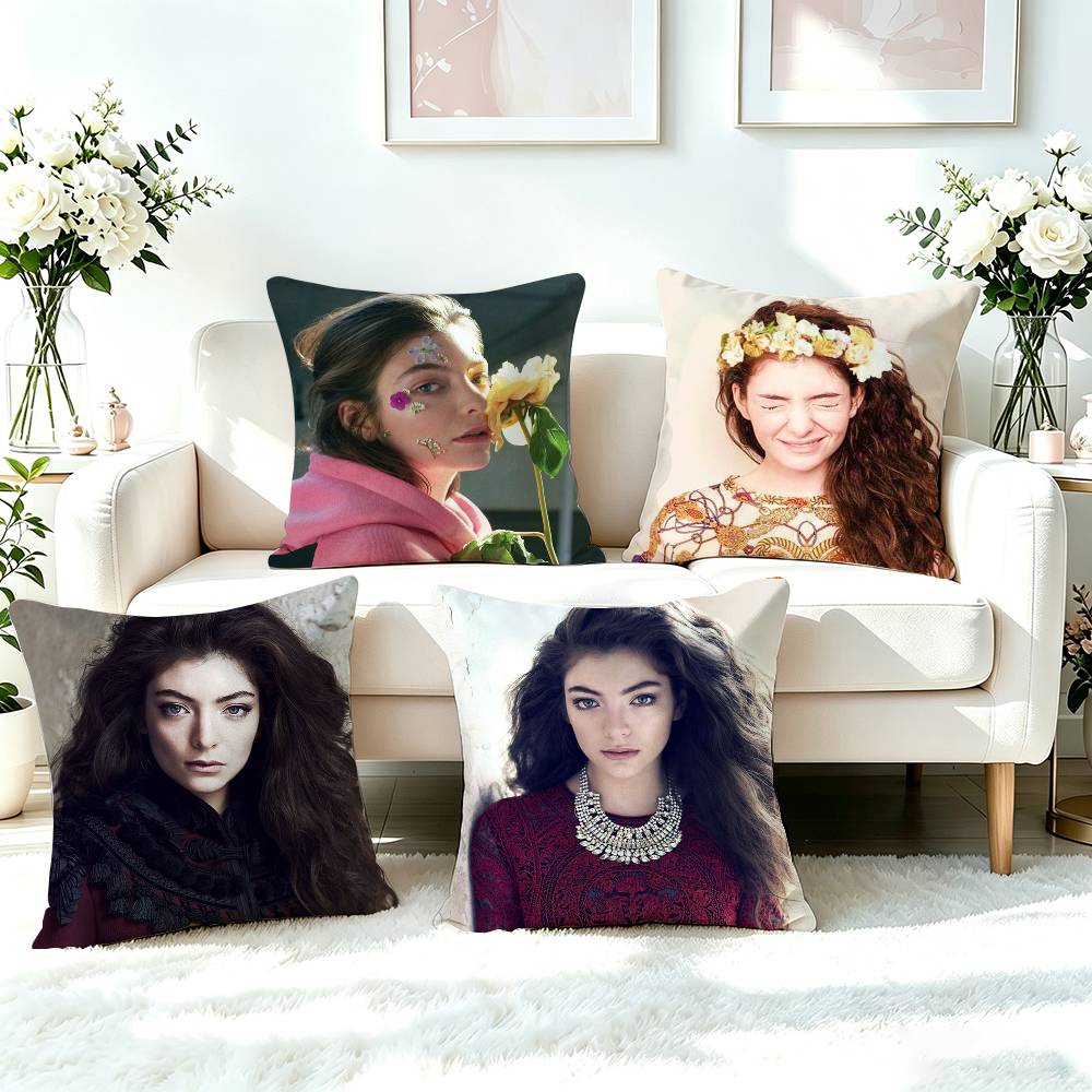 singer l-Lorde Square Double-Sided printed Pillow Case Bedroom Bedside Pillow Sofa Cushion Cover