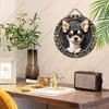 2D flat hanging decorative signs,interior wall or door decoration,garden decoration,the pattern is a cute chihuahua,a housewarming gift for friends