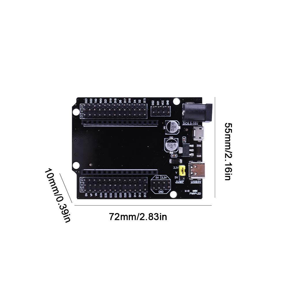 ESP32 30P Power Module WIFI+Bluetooth-Compatible ESP32 DEVKIT V1 Power Supply Panel 2 in 1 Dual-core CPU Low Power Consumption