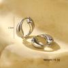 GEMCHIC Women's Fashion Unique Creative O-Shape Stainless Steel Earrings Gold Water Drop Hoops
