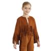 Unisex Westernweste Kostüm Langarm Offen vorne Fransen Quasten Cowboy Cowgirl Verkleidungskleidung