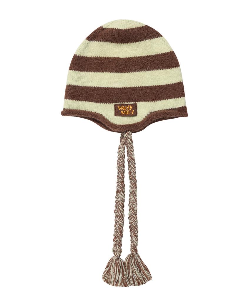 WACKY WILLY Striped Tassel Beanie (2 Colors)