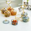 Trockenfrüchte-Tablett, Servierschalen und Griff, Gewürztablett, Dessert-Trennplatte für Kekse, Party, Nüsse, Küche, Vorspeise
