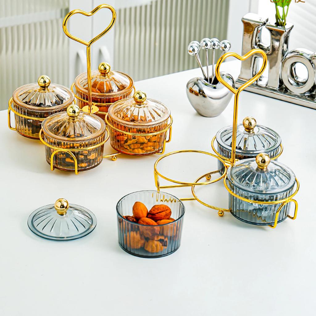 Trockenfrüchte-Tablett, Servierschalen und Griff, Gewürztablett, Dessert-Trennplatte für Kekse, Party, Nüsse, Küche, Vorspeise
