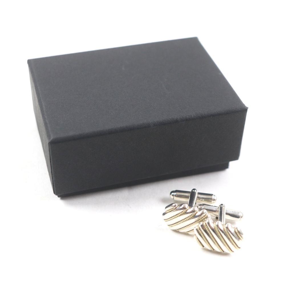 Great TIFFANY&Co. Cufflinks Combi twist rope Men's Jewelry Silver925/gold  Used