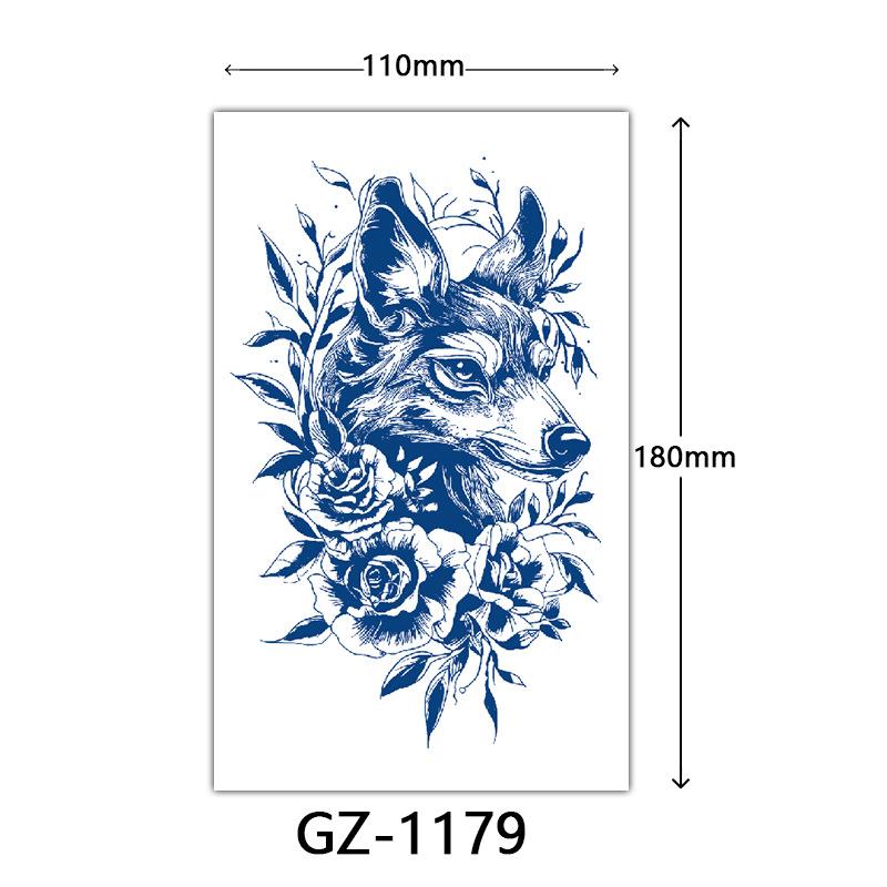 Herbal Tattoo Stickers, Juice Tattoo Stickers, Semi-Permanent English Letter Tattoo Stickers Tattoo