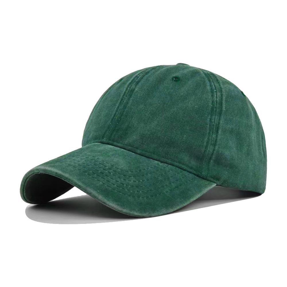 

Vintage Washed Distressed Plain Baseball Cap - 100% Cotton Soft Top Unstructured Plain Dad Hat One Size for All зелёный