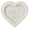2pcs Silicone Wedding Chocolate Molds White Wedding Candy Molds Heart Fondant Molds  Cake Decorating