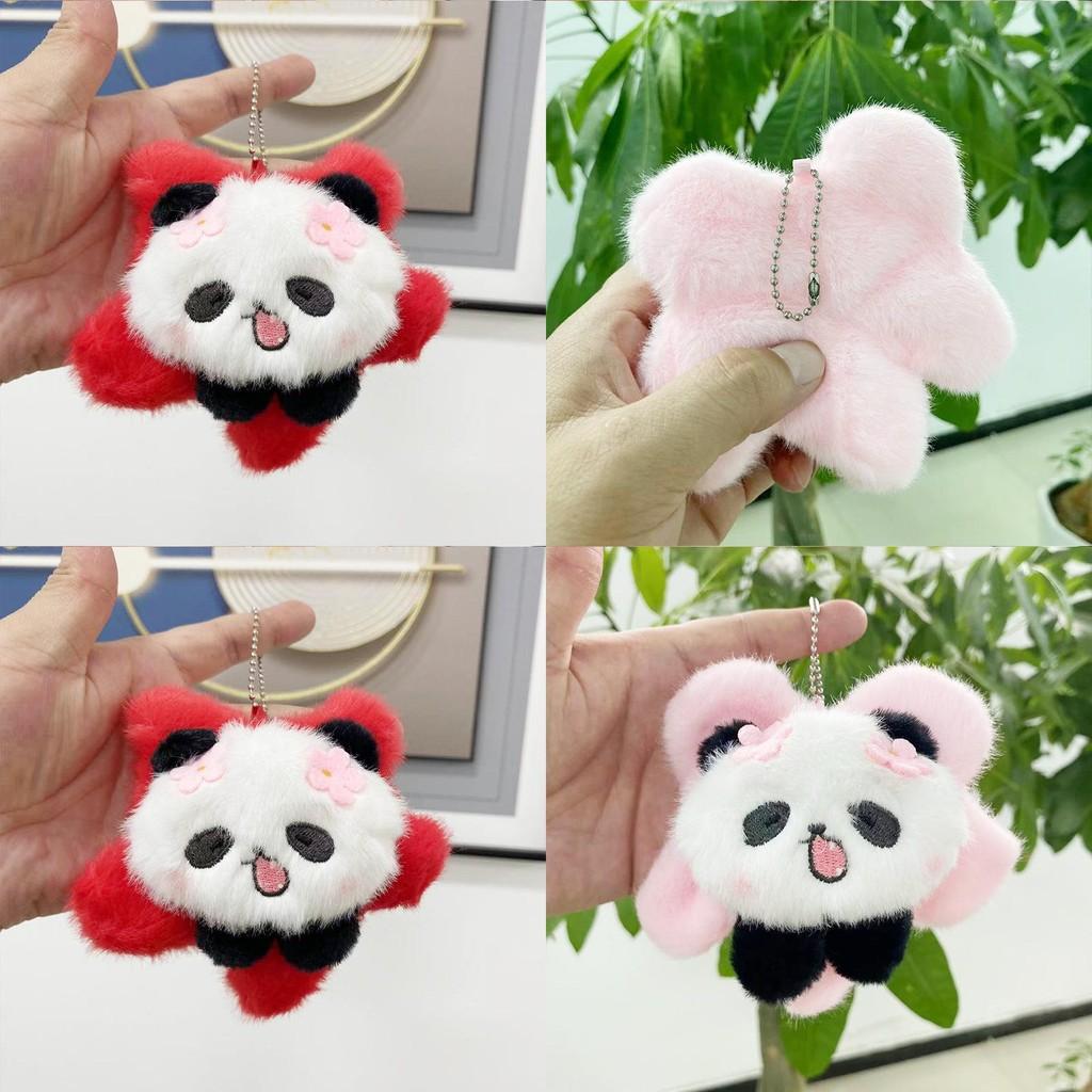Vibrant Plush Panda Sunflower Bag Pendant Cozy Keychain Doll For Couples