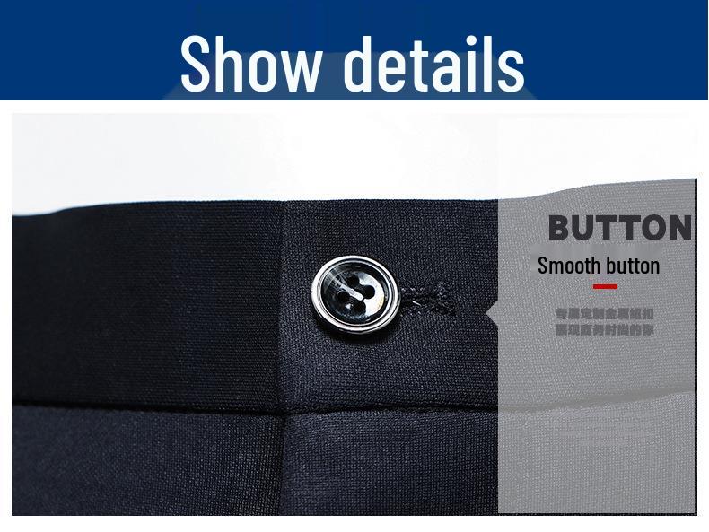 Men's High-Waist Casual Summer Pants - Straight Leg, Four-Way Stretch, Wrinkle-Free, Loose Fit for Middle-Aged