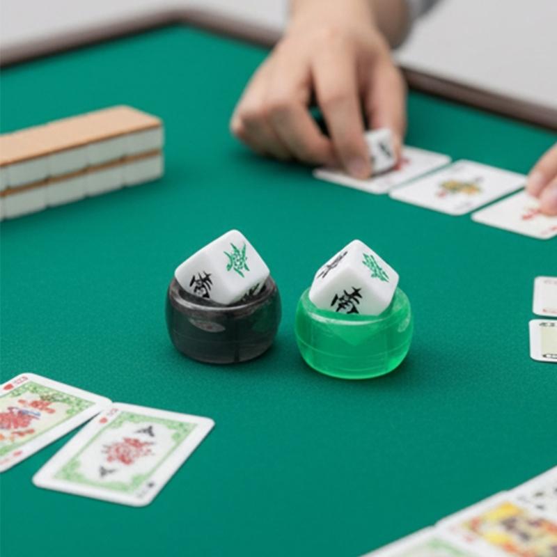Acrylic 6 Sided Round Corner Dices Chinese Mahjong Role Playing Dices for Table Game, Classroom Teaching Easy to Use