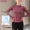 Cross-Border Slimming Zipper Sports Jacket - Quick-Dry Long Sleeve Running & Yoga Top for Autumn/Winter