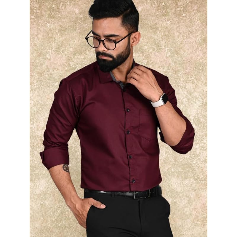 Tee Projekt Casual Shirt for Men Regular Fit Long Sleeve Shirt Suitable for Event Formal Wear
