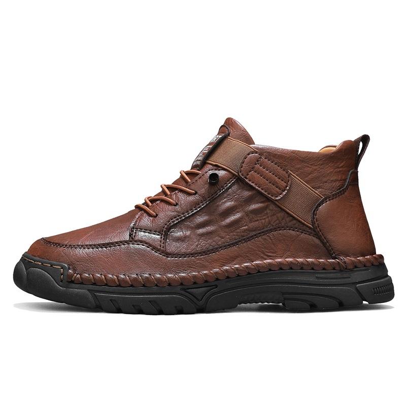 38-48 Mens Handmade Leather Boots Comfortable Ankle Boots for Men Casual Shoes Large Size Tooling Shoes