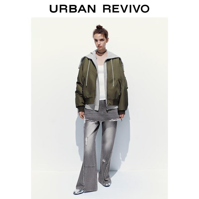 UR Women s Baseball Collar Cotton Bomber Jacket S