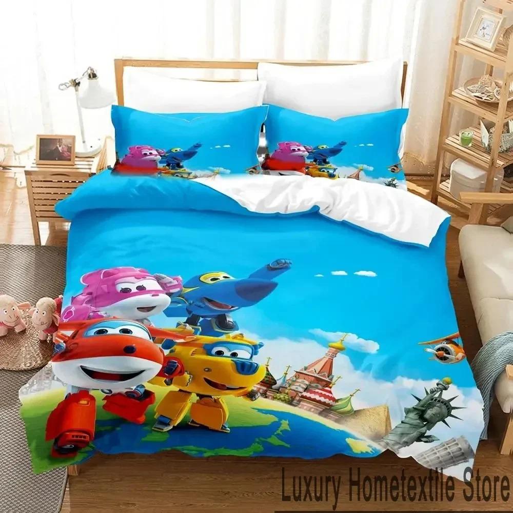 

3D Print Super Cartoon Wings Комплект постільної білизни Хлопчики Дівчата Twin Queen King Size Підковдра Наволочка Ліжко для хлопчиків Дорослі AU Single 140x210cm