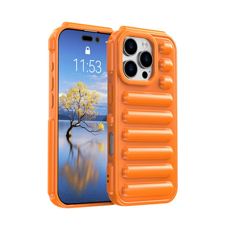 Air Cushion Capsule Armor Phone Case For iPhone 16E 16 15 14 Plus 11 12 13 Pro Max X XS XR Solid Color Soft TPU Shockproof Cover