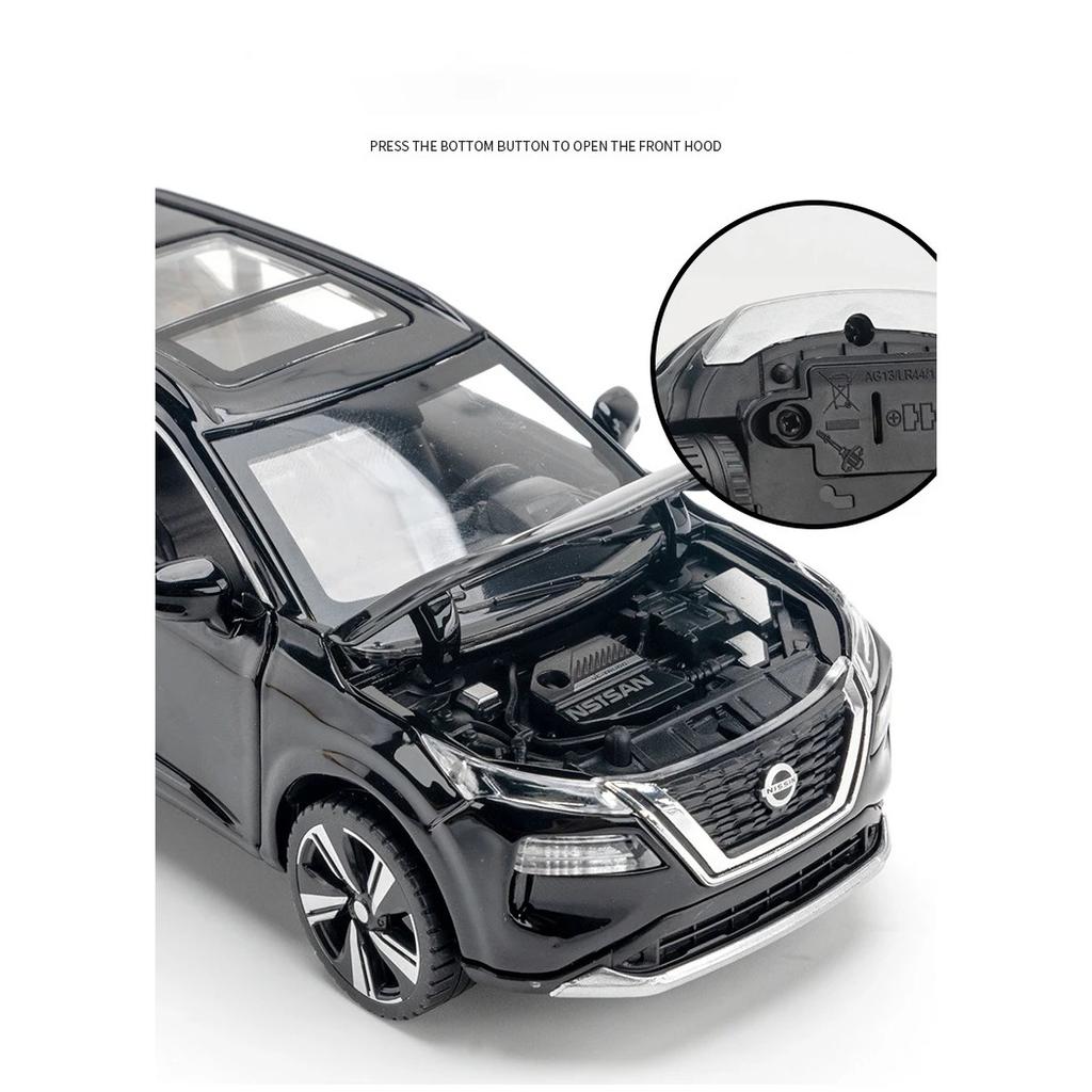 1/32 Nissan X-Trail SUV Alloy Car Diecasts & Toy Vehicles Car Model Sound and Light Car Toys for Kids Gifts
